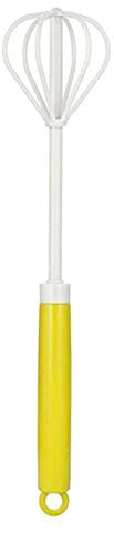Plastic Blue Yellow Semi-Automatic Egg Beater Mixer Style Self Egg Tools Accessories Hand Stirrer Turning Push Kit (Color : Yellow)