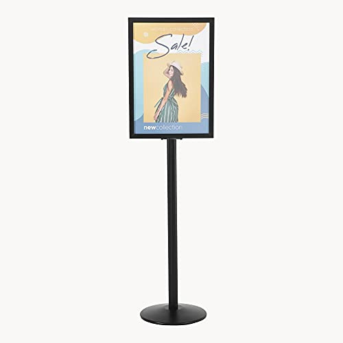 DISPLAY SALES Infoständer Sign in DIN A2 | Doppelseitiger Plakatständer | Flyerständer in schwarz | Schilderhalter Infodisplay