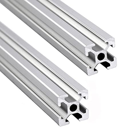 CNCYEAH 2 Stück 2020 400mm Aluminiumprofil T Typ Nut 6mm, Europäische Aluminium Profil 20x20 Alu Profile für 3D-Drucker und CNC-DIY-Lasergravurmaschine