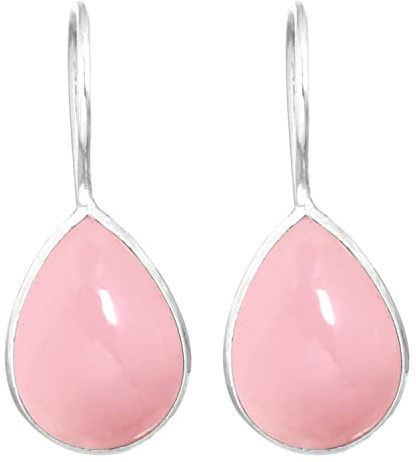 Handgemachte echte 925 Sterling Silber Tropfen Ohrringe Natürlicher Edelstein Onyx, Achat, Lapis, Karneol Birne Boho Schmuck für Frauen