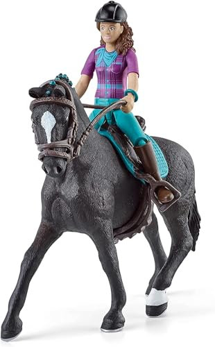 SCHLEICH Horse Club | Lisa & Storm 42541 | bewegliche Mädchenfigur | mit Pferde Zubehör | tolles Geschenk für Mädchen und Jungen | Pferde Spielzeug ab 5 Jahren | 10 Teile | exklusiv bei Amazon