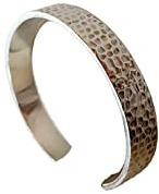 Offener Armreif Silber Damen,925 Sterling Silber Armreif Vintage Solide Handarbeit Gehämmert Breite Einzigartige Manschette Armreif Verstellbares Offenes Amulett Armband Für Männer Frauen Weihn