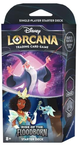 Disney Lorcana Trading Card Game: El Ascenso de Las inundaciones – Starter Deck Amatista y Acero
