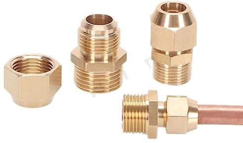 Copper Flaring Directly Connector 1/4 3/8 1/2 Male Thread to 6/8/10mm Pipe Brass Fitting Air Conditioning Extension Adapter-Pipe 12mm,3/4