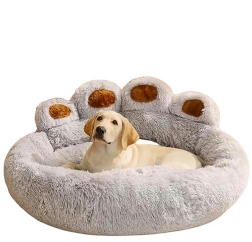 MdybF Hundebett Haustier -Hundesofa Betten Für Kleine Hunde Warmes Accessoires Große Hundebettmatte Haustiere Zwinger Waschbarer Plüsch Mittelgroßer Korb Welpe Katzen Lieferungen-Hellgrau-S 50 cm
