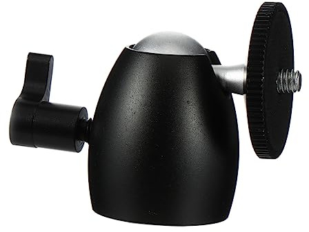 Schwarzer 1/4 Kameraadapter aus Aluminiumlegierung für Stativhalterung | 2 Stück, 90° Neigung und 360° Drehung, Heißschuh und Beinmontage für Selfie Stäbe Sowie Monitore