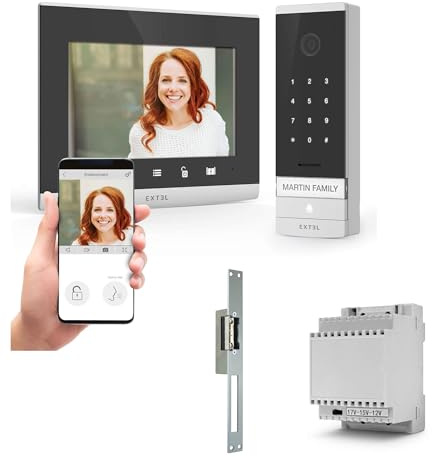 Videoportero WiFi Extel con Código y Abrepuertas Eléctrico