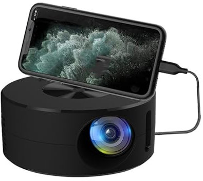 Mini Projector, 1080P Full HD LED Video Projector Built in Speaker, Compact Portable Home Theater Movie Projector with Remote Control, for IOS for Android Cellphones Tablets
