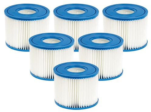 Benfosh Pool-Filterkartuschen Typ S1 kompatibel mit Intex PureSpa,für 29001E PureSpa aufblasbare Schwimmbadfilter Catridge, 6 Stück