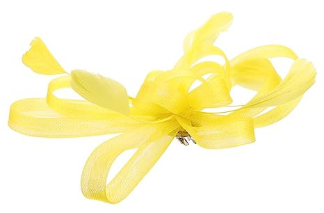 SAFIGLE 2stücke Braut Fascinator Haarschmuck Clip Mit Federn Elegantes Haaraccessoire Für Hochzeit Party Und Formelle Anlässe Gelb Geeignet Für Verschiedene Frisuren