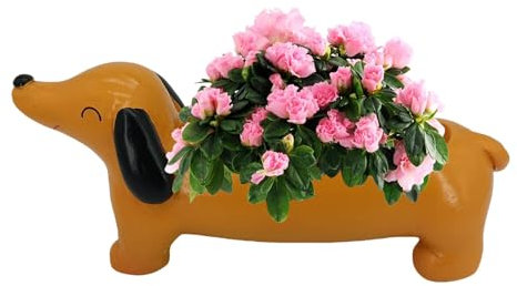 Pflanzgefäß Für Hunde, Dackel Blumentöpfe, Niedliche Hunde Übertöpfe Für Pflanzen Im Innen Außenbereich, Harz Dackel Sukkulenten Töpfe, Cartoon Tier Blumentopf Bonsai Für Hausgarten Dekoration