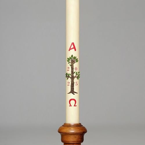 Beeswax Paschal Candle with Wax Relief 22 (2 x 24)