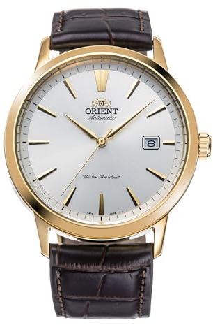 Orient Contemporary Symphony III - Orologio Uomo Automatico a Carica Manuale Casual Cinturino In Pelle Marrone Cassa In Acciaio Quadrante Grigio - RA-AC0F04S30B RA-AC0F04S