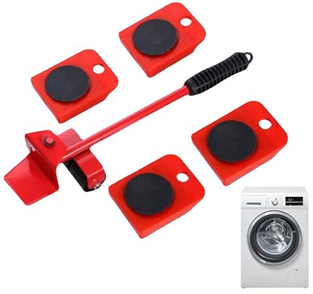 scyca Schwerlast-Möbelheber,Möbelheber-,Rostfreier Geräteroller aus Stahl mit starker Tragfähigkeit - Ergonomischer, multifunktionaler, Rutschfester Hebewerkzeughebel mit 4 Schiebern für