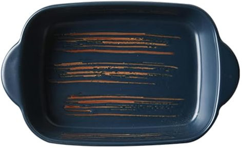 Baking Baking tray,enamel roasting tin，baking tray set，Ceramic Bakeware Pan, Porcelain Baking Dish Oven Proof-Blue