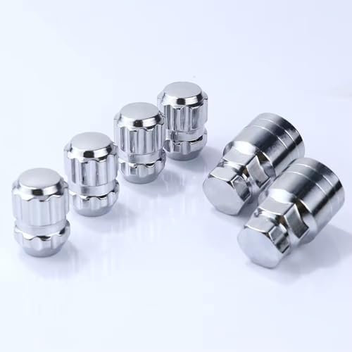 car radschrauben 4 Muttern + 2 Schlüssel Stahl Auto Felge Radmuttern Sicherungsmuttern Sicherungsmutter Autoreifenmutter Radbolzen Radstahl Radbolzen Autoreifenschrauben Radschrauben Muttern,(M12x1.25