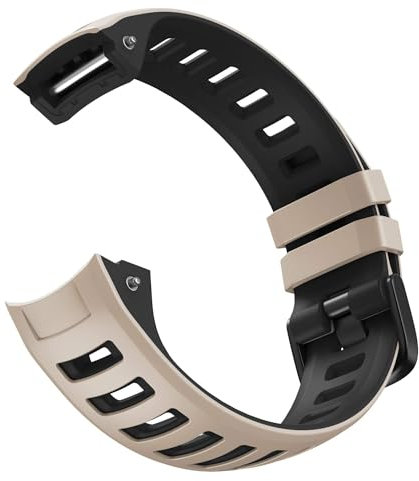 KKFAUS Ersatzarmband für Garmin Instinct 2, weiches Silikon, Ersatz für Garmin Instinct Tide/Esports/Solar/Tactical Smartwatches, Tundra/Schwarz, Einheitsgröße, Achat