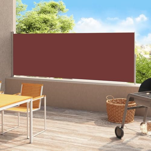 LLEZKBR Furniture Select-Patio - Toldo lateral retráctil (200 x 500 cm), color marrón