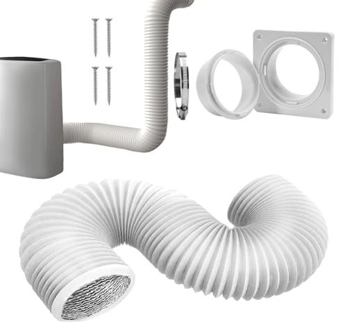 Portable AC Window Kit - Accessories for Mobile Air Conditioner, Window Exhaust Air | Wall-Mounted Replacement Connection for Room Ventilation and Recirculation Systems
