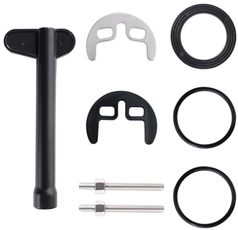 Lyeteung M6 Kit de Fijación de Grifo Monobloque, Fijación Grifo un Doble Agujero, con Llave Inglesa, para Cocina Baño Lavadero, Plata