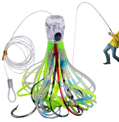 Appâts de traîne pour eau salée | Simulation artificielle pour pêche | Cuillère ondulante réaliste pour achigan à truite poisson-chat eaux douces mer nuit kayak surf vol glace papa hommes