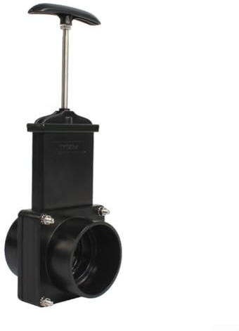 Robusta valvola di scarico per camper prestazioni affidabili in diverse condizioni di liquido, con guarnizione Santopren, apertura di flusso completa 50 mm, colore nero (50 mm)