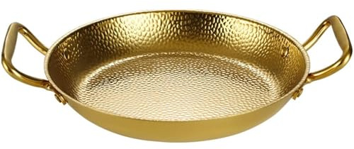Olla de cerámica for cocinar, cacerolas pequeñas cobre, paellera española con doble asa, antiadherente acero inoxidable 304 for mariscos