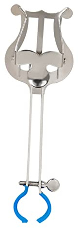 CATIEBYE Notenhalter aus Eisen in Silber Verschleißfest und Rutschfest Tragbarer Notenclip mit Einfachem Design für Trompete und Marschmusik Geeignet