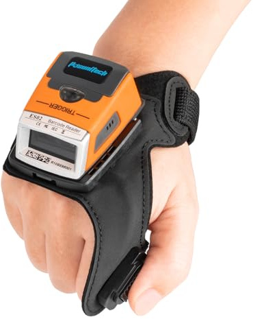 Posunitech ES02 scanner per codici a barre guanto, scanner portatile Bluetooth 2D, grado di protezione IP65, adatto per magazzino, produzione, trasporto, raccolta e altre applicazioni.