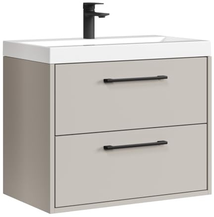 Badezimmer Badmöbel set Florence (Cashmere, Unterschrank mit Waschbecken)