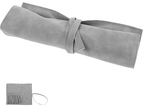 AUTSUPPL Make Up e Funzionale da Viaggio Grande Capacità Porta Pennelli per Protezione Pennelli Custodia Portatile in Pu e Metallo Organizer Cosmetici
