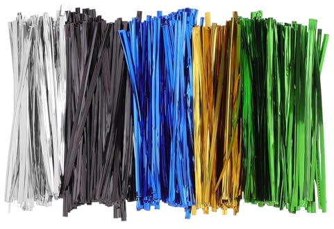 FOMIYES 4000 Attaches Torsadées Métalliques en Aluminium Revêtues Plastique, 12 Cm, Couleurs Assorties, Liens pour Emballage, Biscuits et Sachets Alimentaires, Réutilisables,
