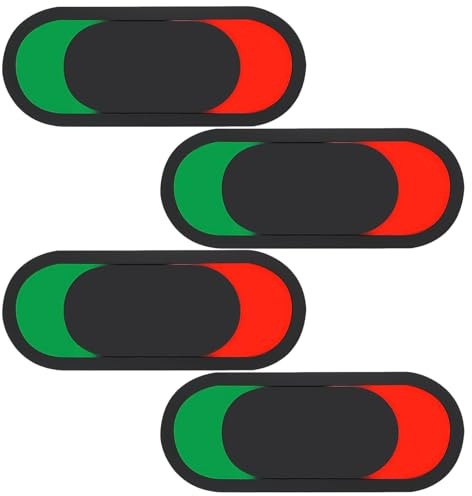 4er Set Türschild Bitte nicht stören Frei-Belegt Schiebeschild selbstklebend für Büro, Bad und Gäste-WC (10 x 4 cm, Schwarz)