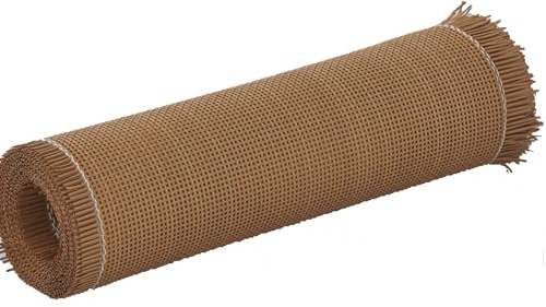 HMTBQT 40–100cm Breite Kunststoff Cane Webbing Rattan Roll,PE Rattan Gurtband Wiener Geflecht Meterware, Wasserdicht Korbgeflechtgurt Sackleinen-Stoffrolle für DIY Möbeldekoration(Braun,50cmx1.5m)