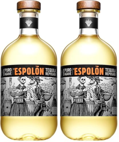 Espolòn - Tequila Reposado, 70 cl, Tequila 100% Agave Invecchiata 6 Mesi, 40% Vol (Confezione da 2)