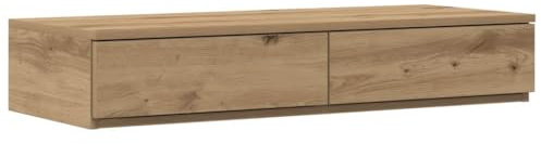 ULUYYUC Tiroirs de lit en chêne Artisan 75 x 36,5 x 16,5 cm, coffre de lit en bois pour chambre à coucher, commode sous le lit avec push-to-open, utilisable comme table de chevet ou marchepied