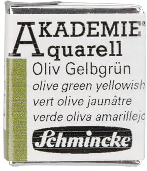 Schmincke AKADEMIE Aquarell 1/2 Näpfchen Oliv Gelbgrün, 16 554 044