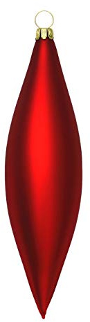 Lauschaer Glas Christbaumschmuck Oliven rot matt 4 Stück Christbaumschmuck Weihnachtsbaumschmuck mundgeblasen