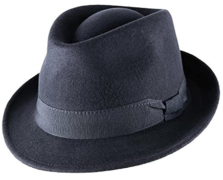 Classic Italy - Cappello Trilby Feltro Trilby - Size 58 cm - Bleu-Marine