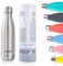 Moon Bottles - Insulated Water Bottle That Lasts Forever - 18/8 Stainless Steel Vacuum Flask - Double Walled Drink Bottle - Thermal Metal Flasks, Leakproof, 24hrs Cold & 12 Hot (260ml, Silver)
