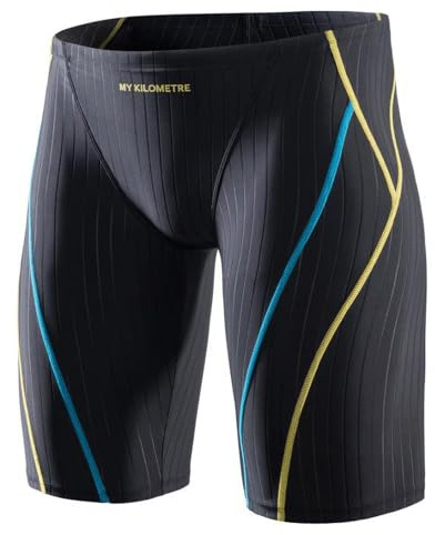 MY KILOMETRE Jammer Costume da Bagno Uomo Solido Nuotata Endurance Long Training Jammers