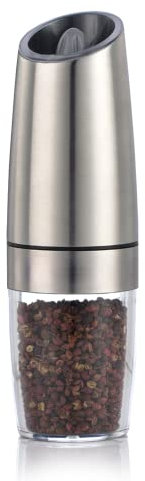 Molinillo eléctrico automático de pimienta y sal Molinillo de luz LED Molinos de granos de especias Molino de porcelana Molino de núcleo de molienda Herramientas de cocina (1)