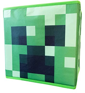 Offiziell lizenzierte Aufbewahrungsboxen von Character World Minecraft | 2er-Pack faltbare Aufbewahrungswürfel im Boombox-Design