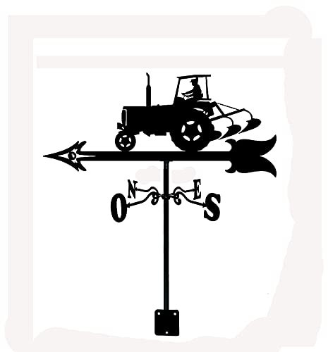 JESSAH Wetterfahne Schwein Elster Vogel Silhouette Edelstahl Gartenstecker Wetterfahne Messwerkzeuge Windrichtungsanzeige Wetterhahn 35 x 50 cm