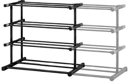 Schuhregal 4 Ebenen Ausziehbar 55-94 cm | 20 Paar | Metall Platzsparend