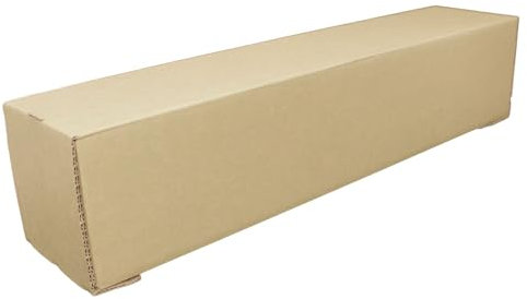 dimapax Versandhülsen selbstklebend Versandkarton lang und eckig - Karton Verpackung Versandhülse für Sonnenschirm, Teppich, Golfschläger, Ski & Rohre (10, 715x105x105 mm)