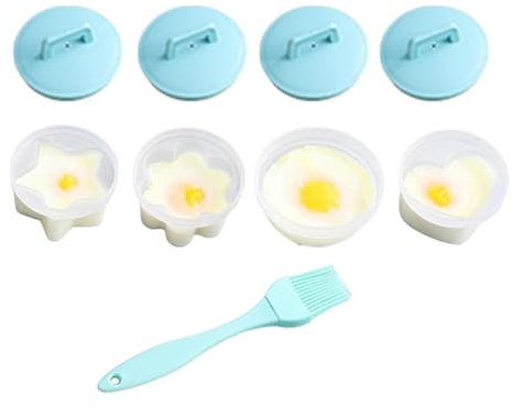 Máquina escalfadora de huevos, escalfadora de huevos para microondas, olla de huevos individual, huevera de silicona para hervir huevos, molde para escalfar huevos, fabricación de huevos duros,