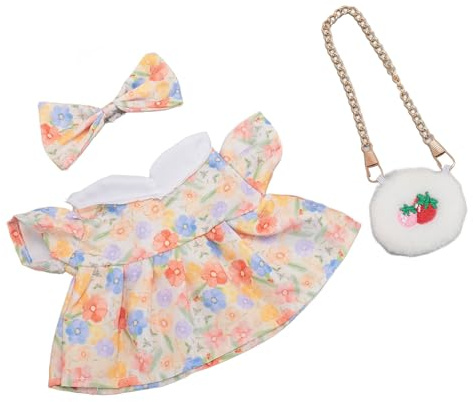 Conjunto de Vestido de Algodón para Muñecas de Felpa de 20 cm, Ropa Resistente, Decoración del Hogar, 7,8 Pulgadas