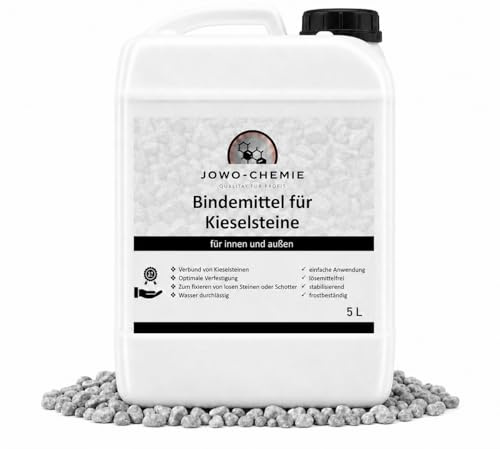 Kiesbinder/Mulchbinder (5L) Kiesverfestiger Bindemittel für Kies/Schotter und Mulch aller Art Mulchbinder Gartenbahn Steinweg (5L)