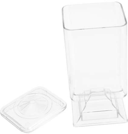 PHENOFICE Transparente Kunststoff-aufbewahrungsbox Für Wattepads Organizer Für Nailart-baumwolle Halter Für Maniküre-werkzeuge Box Für Baumwolltabletten Aufbewahrungsbehälter Mit Deckel